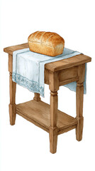 A Beautifully Baked Loaf of Bread on a Rustic Table - Celebrate the Art of Home Baking with This Warm and Inviting Culinary Delight, Perfect for Any Meal or Gathering!