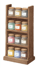 Enhance Your Culinary Experience with a Beautiful Colorful Spice Jar Shelf for Organized Cooking and Gourmet Flavoring