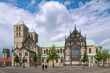 Munster, Germany. Munster Cathedral or St. Paul's Cathedral. The foundation stone for the present cathedral was laid in 1225. The cathedral was consecrated on September 30, 1264.