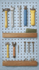 Explore the Essential Tools in a Well-Organized Workshop Displaying Craftsmanship and Practicality for Every DIY Enthusiast.