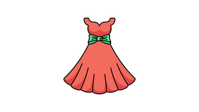 A wedding gown, symbolizing the brides elegance and beauty