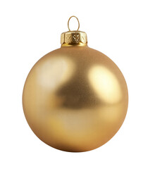 Golden Christmas Ornament Isolated on Background