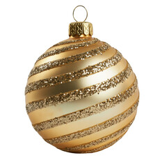 Golden Glitter Christmas Bauble