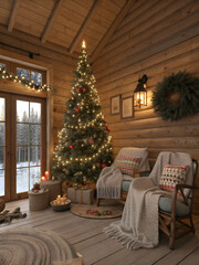 Obraz premium christmas tree with presents