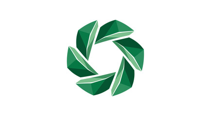 Abstract Geometric Green Shape Design Representing Growth And Development
