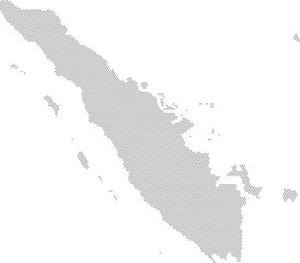 sumatra dotted halftones map. sumatera halftone map design. indonesia map vector illustration