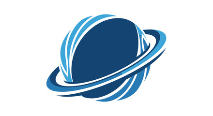 Fototapeta premium Abstract Geometric Illustration Of A Globe Icon With Dynamic Blue and White Lines Design