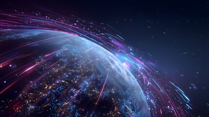 Global Digital Connectivity Network Abstract with Light Trails Over Earth Sphere

40 Trending Tags (Noun & Adjective