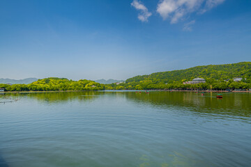 Xihu lake, the must landmark in Hangzhou, China