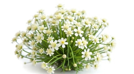 White Daisies Flower Bouquet on White Background