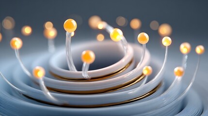 Glowing protective arcs surrounding small group of lights, stakeholder rights concept, neutral premium lighting, 4k