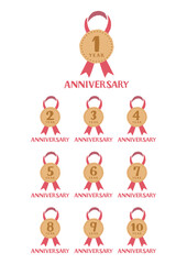 周年記念シール　イラスト