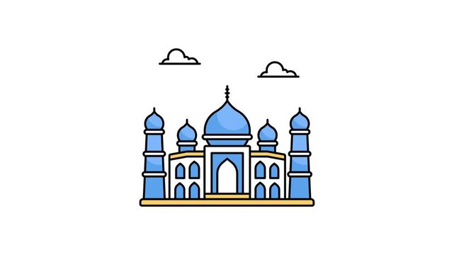 Iconic picture of taj mahal