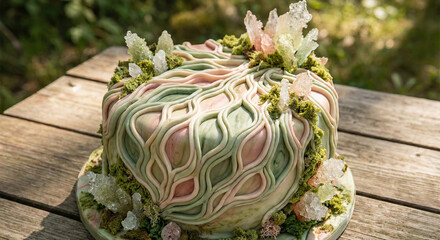 Biomorphic Cake Growth Organic Patterns of Cellular Expansion