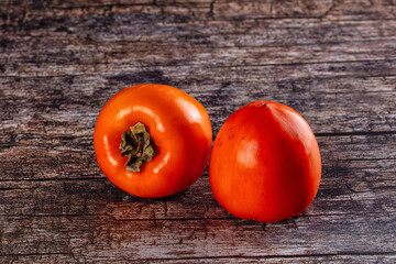 Ripe sweet juicy persimmon fruit