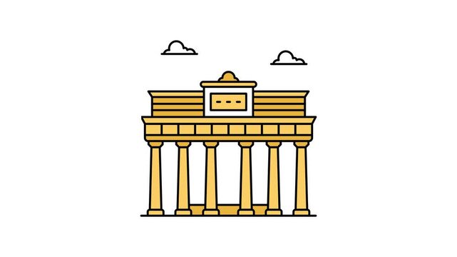 Berlin wall vector design in modern style, premium icon