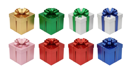 Vibrant presents with bows, perfect for holiday greetings, birthday surprises, or thank you gifts for any special occasion