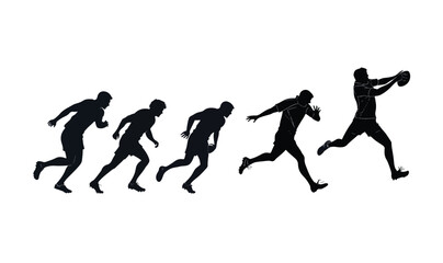 Football Player Silhouette Set — Dynamic Soccer Action Poses Vector Collection
