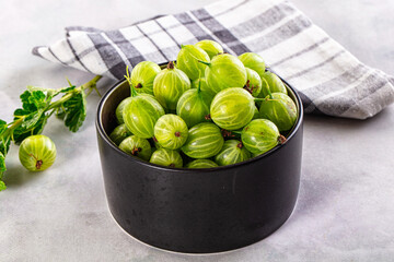 Ripe sweet juicy green gooseberry