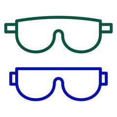 safety glasses icon vector design template simple and modern