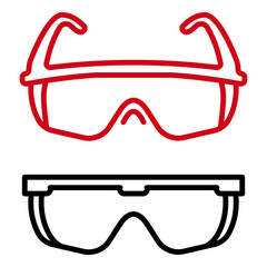 safety glasses icon vector design template simple and modern