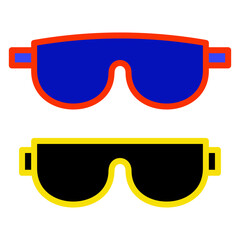 safety glasses icon vector design template simple and modern
