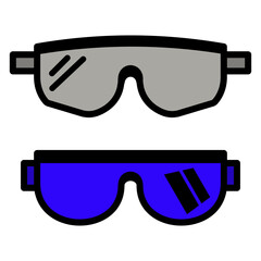 safety glasses icon vector design template simple and modern