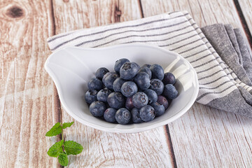 Raw ripe sweet and juicy blueberry
