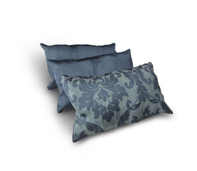 Set of decorative pillows on a white background