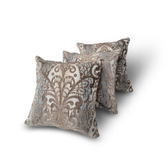 Set of decorative pillows on a white background