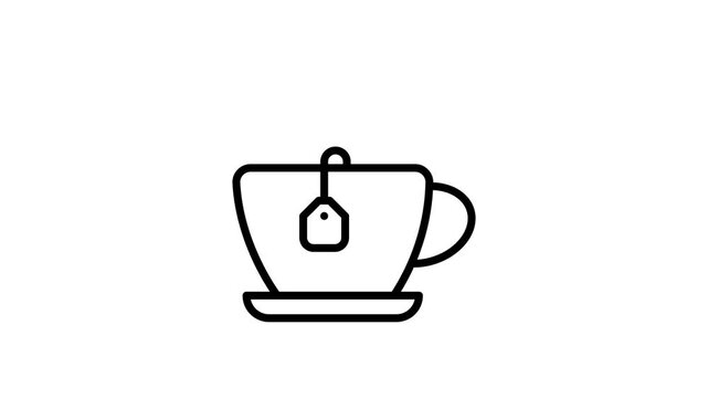 Coffee cup, hot beverage, tea cup with steam vector design