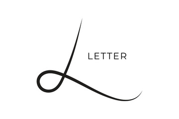 Elegant letter L monogram logo, modern calligraphy initial signature design 