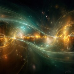 Abstract Cosmic Space Galaxy Design