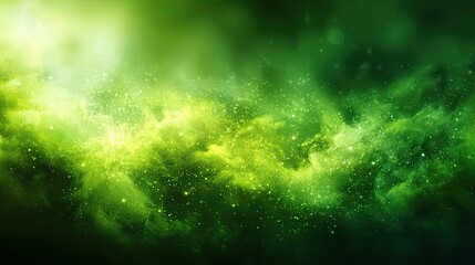 Abstract Glowing Green Background
