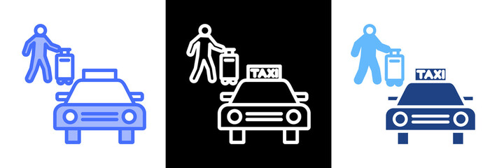 Taxi Service triplestyle icon