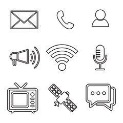 Comunication Icon Sheet outline