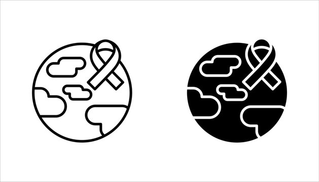 World AIDS Day icon set, World AIDS Day awareness month concept vector illustration on white background - Powered by Adobe