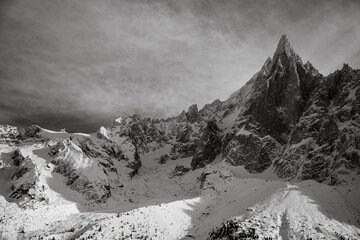 Snow covered mountains, Chamonix