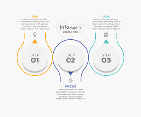 Vector infographic business template colorful design