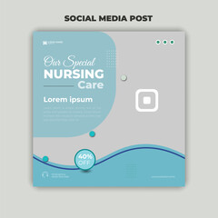 Our Special Nursing Care Social Media Post Design Template