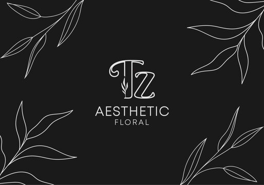 Tz Aesthetic Floral &mdash; A Luxury Floral-Inspired Monogram Designed for Elegant Creative Businesses