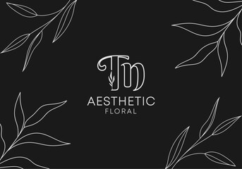 Tn Aesthetic Floral — A Luxury Floral-Inspired Monogram Designed for Elegant Creative Businesses