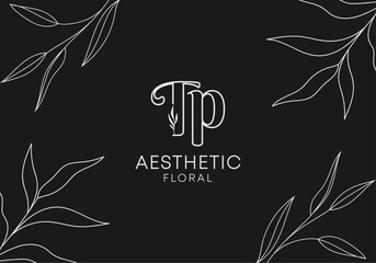 Tp Aesthetic Floral — A Luxury Floral-Inspired Monogram Designed for Elegant Creative Businesses