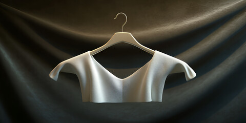 Elegant Evening Dress on Hanger with Fashion Accessorie