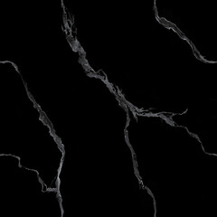 Elegant Black Marble Background with Striking White Veins