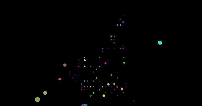 Data Inspired Motion Graphic with Falling Dots Forming Cameroon