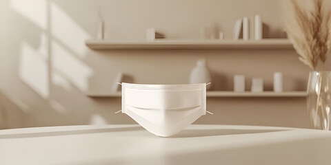 Face Mask Packaging Mockup in Modern Beauty Layou