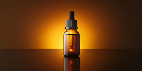 Face Serum Bottle in Minimal Light-Diffused Setup