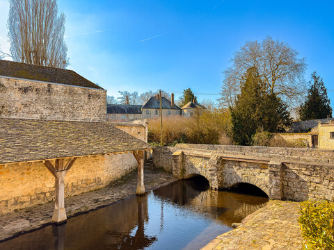 Street view of Milly la Foret in France