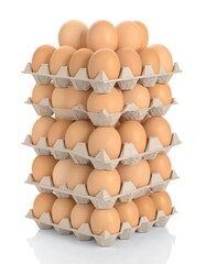 Stacked egg cartons